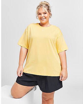 Nike Sportswear Essential Oversized damestop met korte mouwen (Plus Size) Yellow- Dames