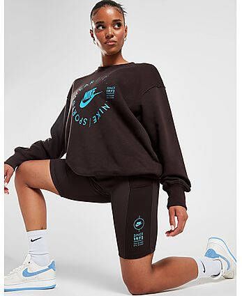 Nike Sportswear geribde bikeshorts met halfhoge taille voor dames Velvet Brown Velvet Brown- Dames