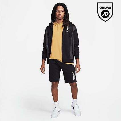 Nike Sportswear Hybrid Herenshorts van sweatstof Black Dark Smoke Grey- Heren