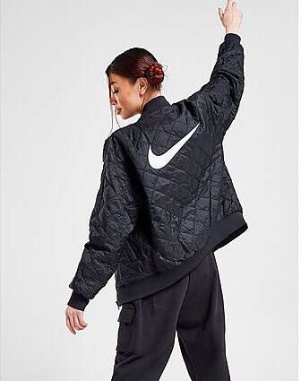 Nike Sportswear Omkeerbaar varsity bomberjack voor dames Black Black White- Dames
