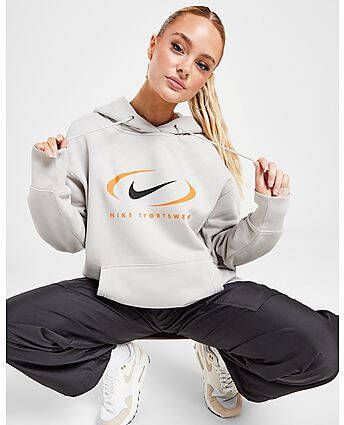 Nike Sportswear Oversized fleecehoodie voor dames Grey- Dames