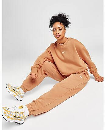 Nike Sportswear Phoenix Fleece Oversized joggingbroek met hoge taille voor dames Brown- Dames