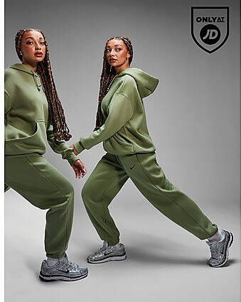 Nike Sportswear Phoenix Fleece Oversized joggingbroek met hoge taille voor dames Oil Green Black- Dames