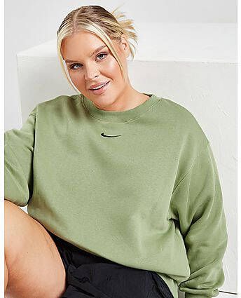 Nike Sportswear Phoenix Fleece Oversized sweatshirt met ronde hals voor dames (Plus Size) Green- Dames