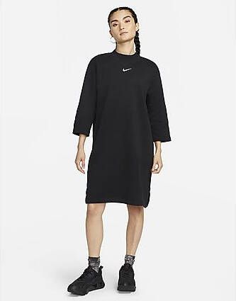 Nike Sportswear Phoenix Fleece Ruimvallende jurk met 3 4-mouwen Black Sail- Dames