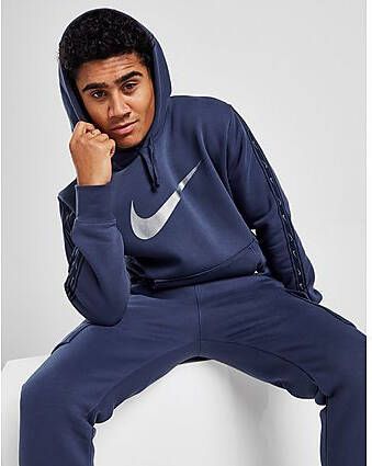 Nike Sportswear Repeat Fleecehoodie voor heren Thunder Blue Metallic Cool Grey- Heren