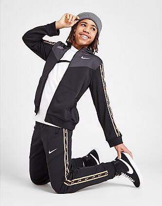 Nike Sportswear Repeat Hoodie met rits voor Black Dark Smoke Grey White