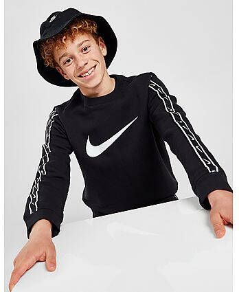 Nike Sportswear Repeat Sweatshirt van fleece met ronde hals voor Black White