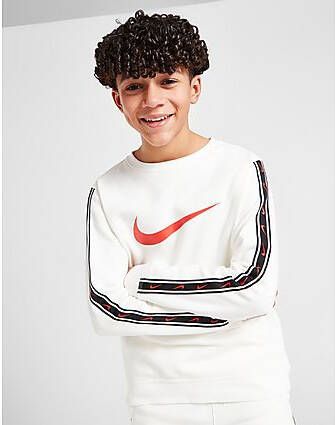 Nike Sportswear Repeat Sweatshirt van fleece met ronde hals voor Sail Light Crimson
