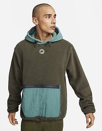 Nike Sportswear Sports Utility Hoodie voor heren Cargo Khaki Bicoastal Pilgrim- Heren