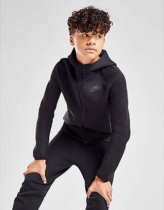 Nike Sportswear Tech Fleece Hoodie met rits voor jongens Black Black Black