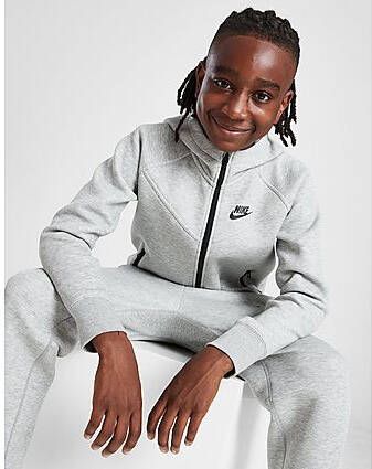 Nike Sportswear Tech Fleece Hoodie met rits voor jongens Dark Grey Heather Black Black Kind