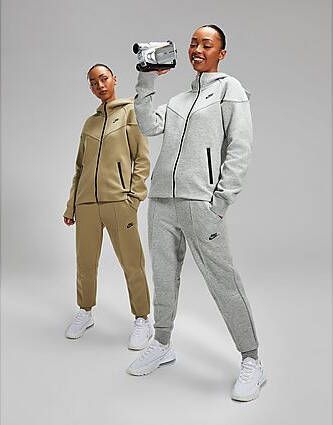 Nike Sportswear Tech Fleece Joggingbroek met halfhoge taille voor dames Dark Grey Heather Black- Dames