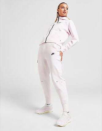 Nike Sportswear Tech Fleece Joggingbroek met halfhoge taille voor dames Pearl Pink Black- Dames