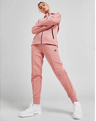 Nike Sportswear Tech Fleece Joggingbroek met halfhoge taille voor dames Red Stardust Black- Dames