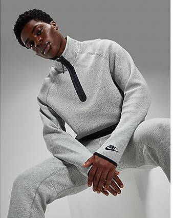 Nike Sportswear Tech Fleece sweatshirt met halflange rits voor heren Dark Grey Heather Black- Heren