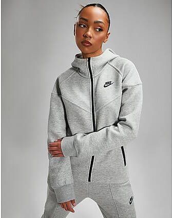 Nike Sportswear Tech Fleece Windrunner Hoodie met rits voor dames Dark Grey Heather Black- Dames