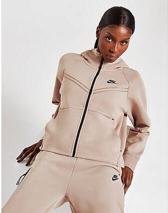 Nike Sportswear Tech Fleece Windrunner Hoodie met rits voor dames Diffused Taupe Black- Dames