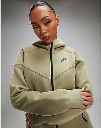 Nike Sportswear Tech Fleece Windrunner Hoodie met rits voor dames Neutral Olive Black- Dames