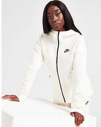 Nike Sportswear Tech Fleece Windrunner Hoodie met rits voor dames Pale Ivory Black- Dames