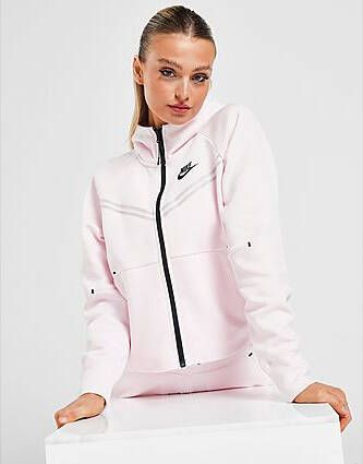 Nike Sportswear Tech Fleece Windrunner Hoodie met rits voor dames Pearl Pink Black- Dames