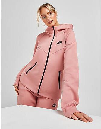 Nike Sportswear Tech Fleece Windrunner Hoodie met rits voor dames Pink- Dames