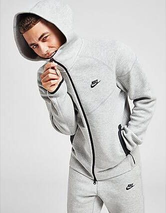 Nike Sportswear Tech Fleece Windrunner Hoodie met rits voor heren Dark Grey Heather Black- Heren