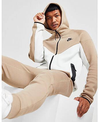 Nike Sportswear Tech Fleece Windrunner Hoodie met rits voor heren Summit White Khaki Black- Heren