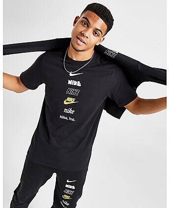 Nike Stack Logo T-Shirt Black- Heren