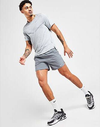 Nike Stride Dri-FIT hardloopshorts met binnenbroek voor heren (18 cm) Smoke Grey Black- Heren