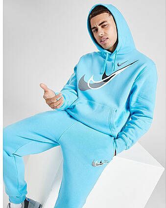 Nike Swoosh Hoodie Blue- Heren