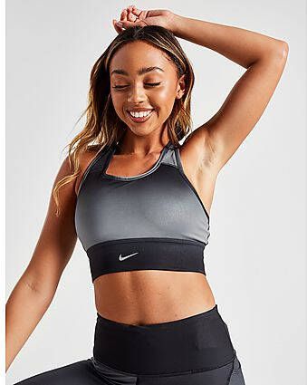 Nike Swoosh Run Padded sport-bh met medium ondersteuning en lang design Black- Dames