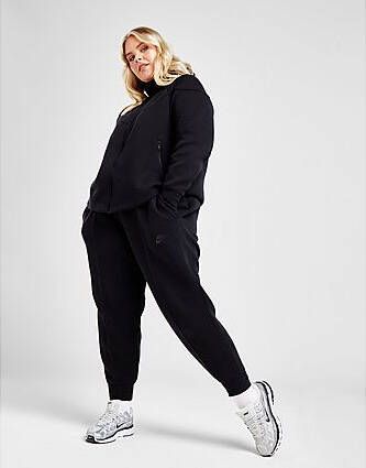 Nike Sportswear Tech Fleece joggingbroek met halfhoge taille voor dames (Plus Size) Black Black- Dames