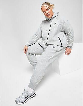 Nike Sportswear Tech Fleece joggingbroek met halfhoge taille voor dames (Plus Size) Dark Grey Heather Black- Dames