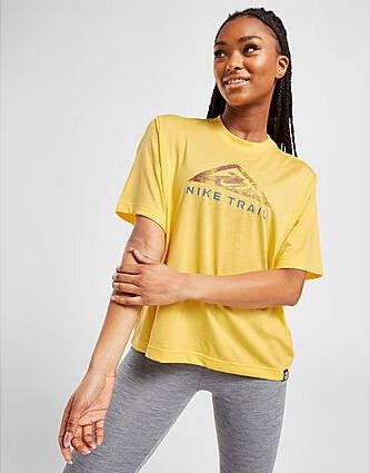 Nike Trail T-Shirt Yellow- Dames