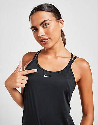 Nike Training One Elastika Tanktop Dames Black White- Dames