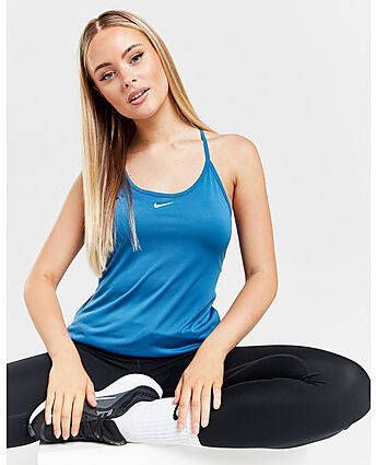 Nike Training One Elastika Tanktop Dames Blue- Dames