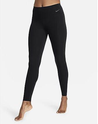 Nike Zenvy Legging met volledige lengte en iets ondersteunende halfhoge taille voor dames Black Black- Dames