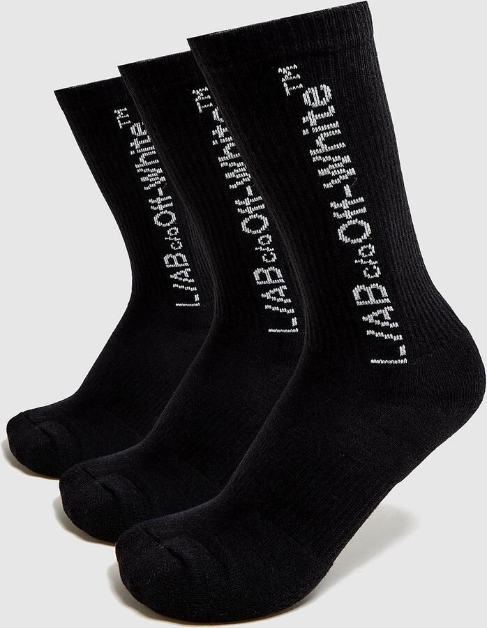Off-White L AB 3-Pack Socks Zwart- Heren Zwart