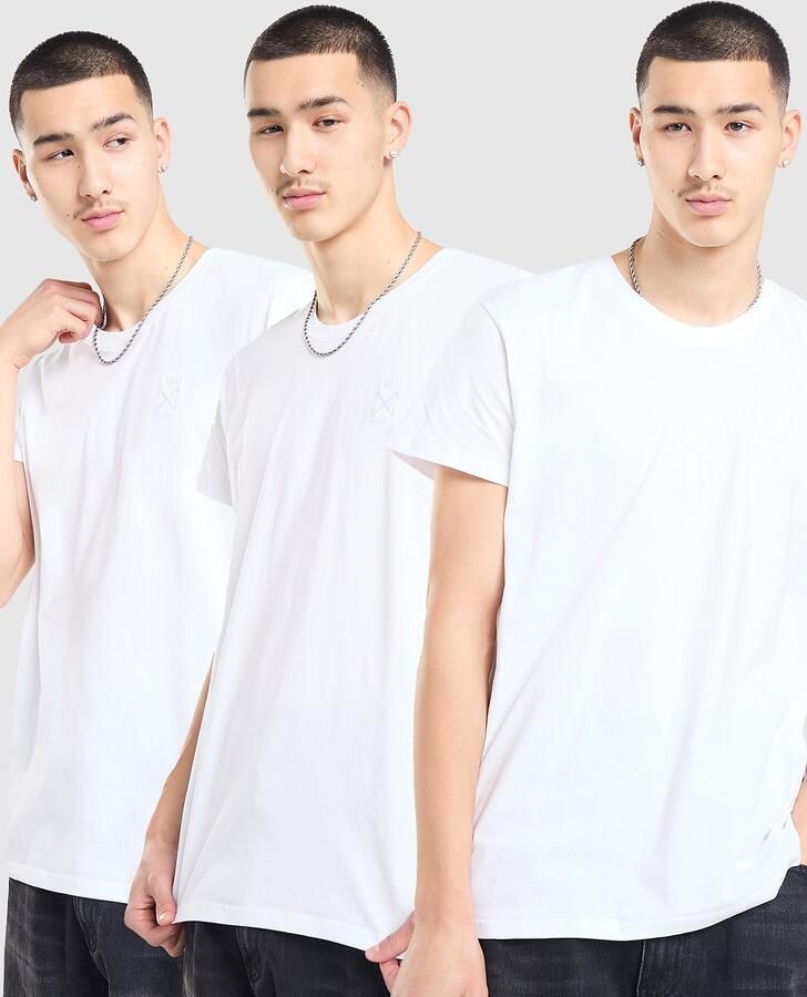 Off-White L AB 3-Pack T-Shirts Wit- Heren Wit