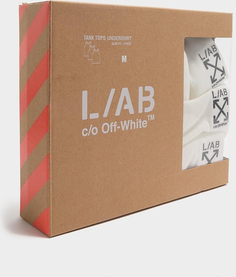 Off-White L AB 3-Pack Tank Tops Wit- Heren Wit
