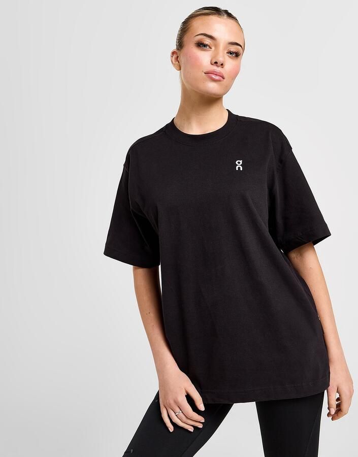 ON Running Club Short Sleeve T-Shirt Zwart- Dames Zwart