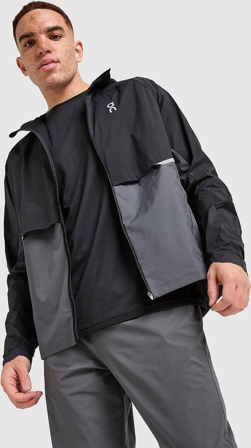 ON Running Core Woven Jacket Zwart- Heren Zwart