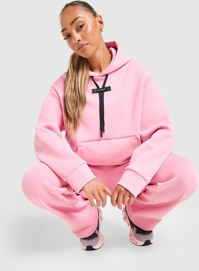 ON Running Focus Tech Overhead Hoodie Roze- Dames Roze