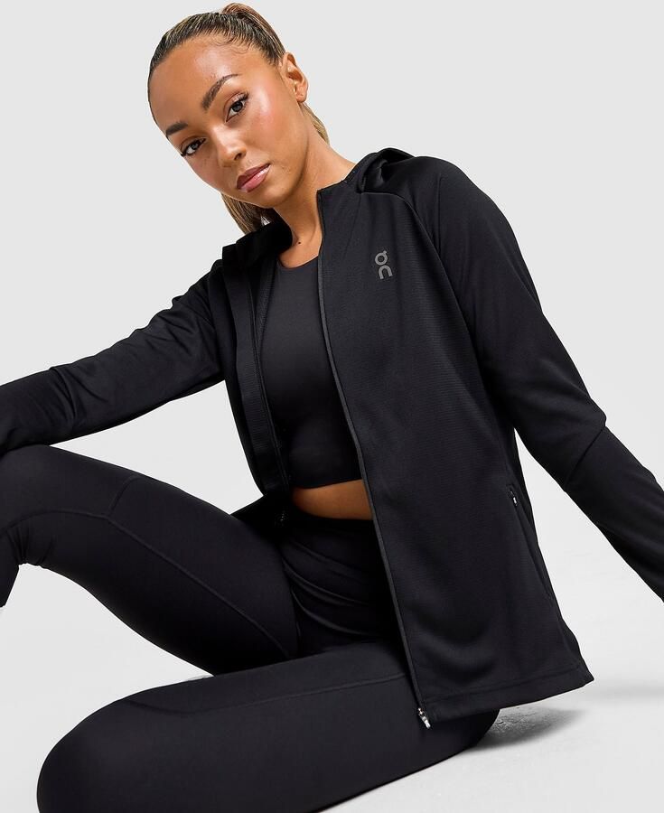 ON Running Onclimate Full Zip Hoodie Zwart- Dames Zwart