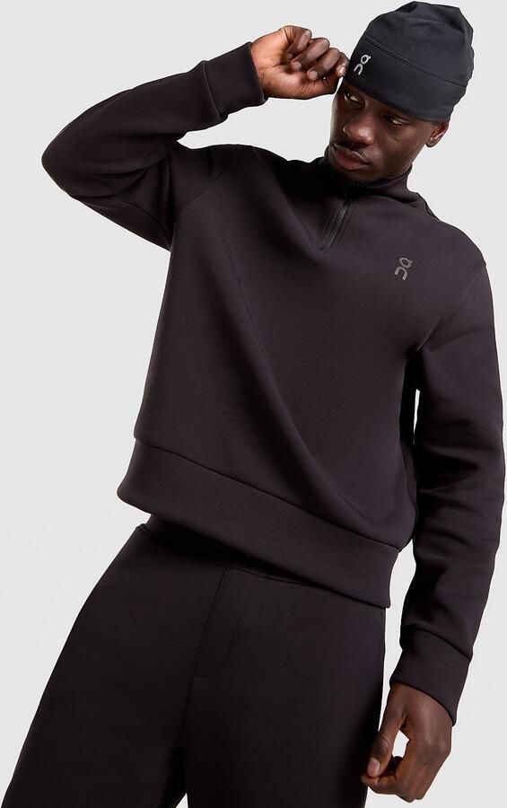 ON Running Tech 1 4 Zip Sweatshirt Zwart- Heren Zwart