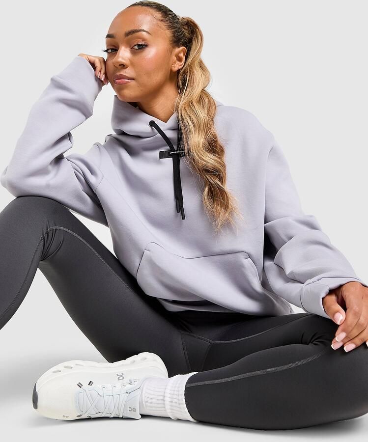 ON Running Tech Overhead Hoodie Grijs- Dames Grijs