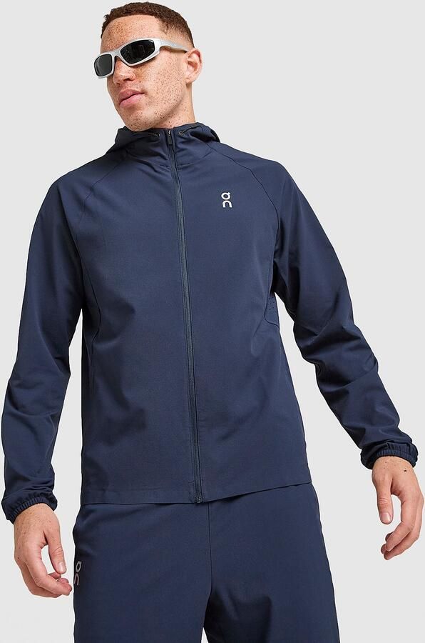 ON Running Track Woven Full Zip Jacket Blauw- Heren Blauw