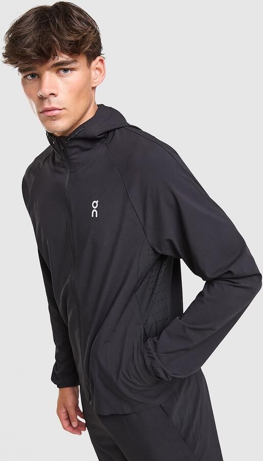 ON Running Track Woven Full Zip Jacket Zwart- Heren Zwart