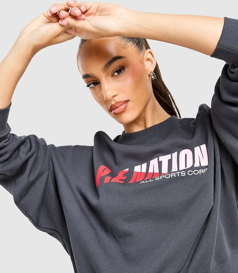 PE Nation Arena Crew Sweatshirt Blauw- Dames Blauw